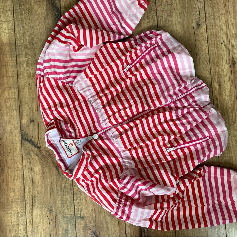 Hunter Red and Pink Striped wind Jacket